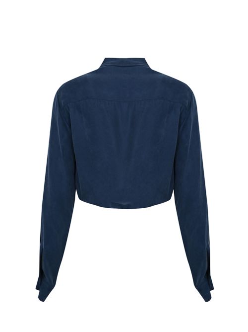 Camicia fluida in cupro e viscosa con fiocco Patrizia Pepe | 8C0869 A704CA97